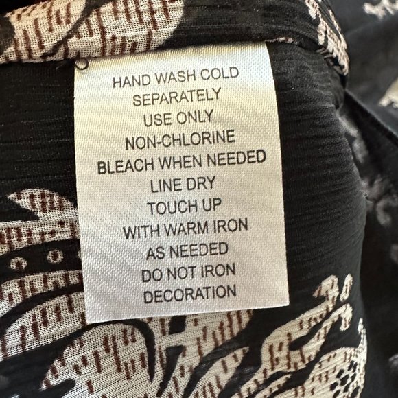 Sunny Leigh Tunic Cover Up Boho Beach Pool Flowy Black Gold Coins Resort Wear 1X - Picture 8 of 8